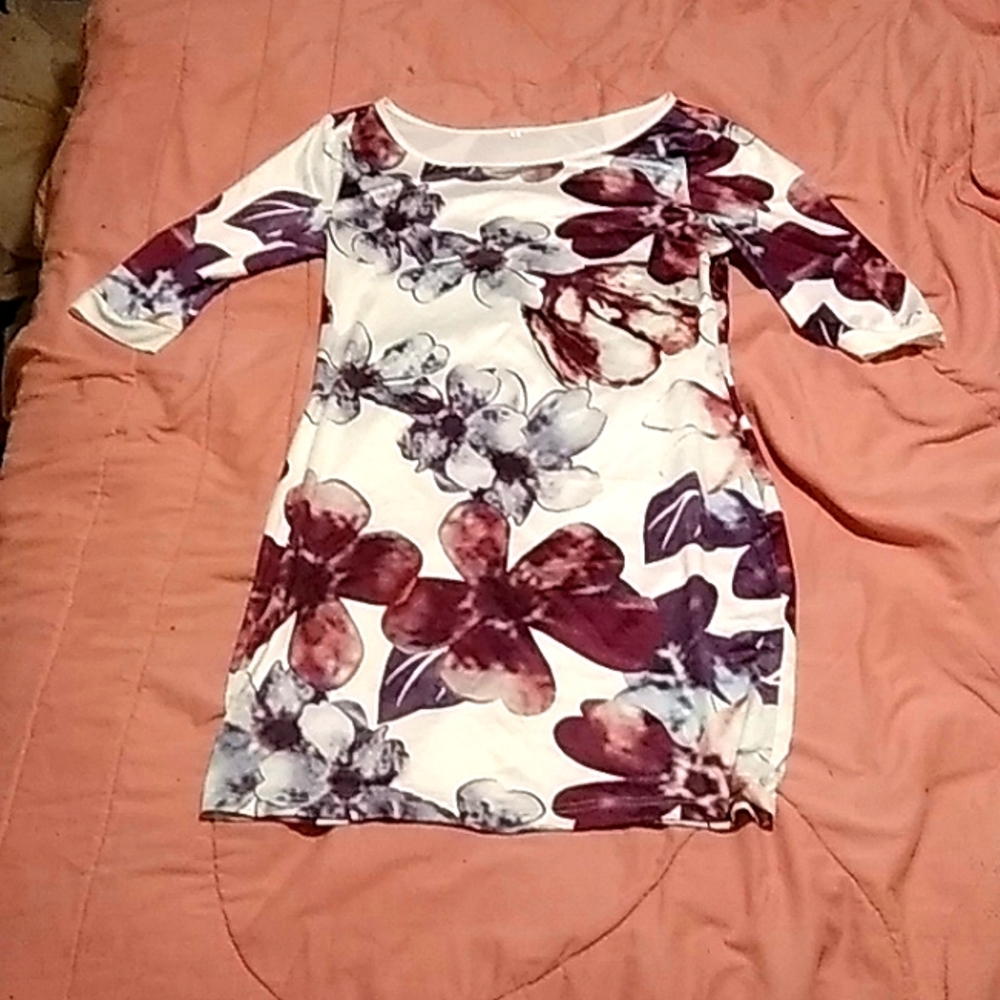 Flower design silk shirt